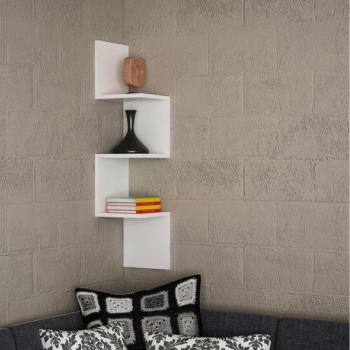  Sarki fali polc CORNER 105,4x25 cm fehér  kép