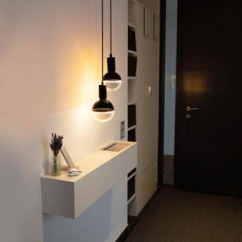 SEGULA LED-Globe Illusion E27 G125 átlátszó/fekete 5W 1900K dim kép