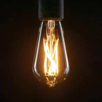 SEGULA LED lámpa, rusztikus hosszúkás E27 5W átl. kép