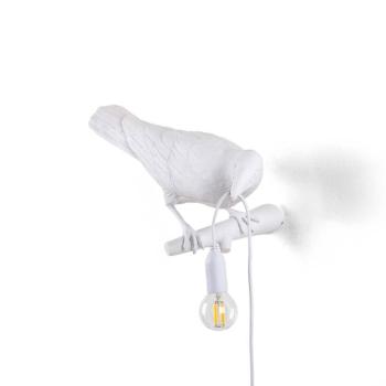 SELETTI Bird Lamp dekoratív kültéri fali lámpa, jobbra, fehér kép