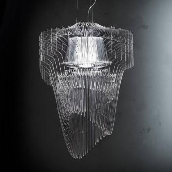 Slamp Aria S függő lámpa, átlátszó, Ø 50 cm kép