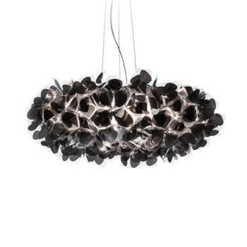 Slamp függőlámpa Clizia Mama Non Mama, Ø78cm, fekete/átlátszó kép