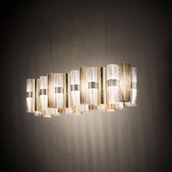 Slamp LED-es függőlámpa La Lollo, arany színű, 100 cm-es, aranyszínű kép