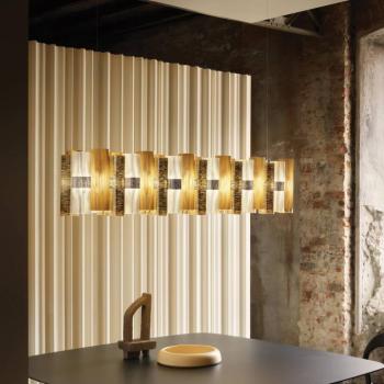 Slamp LED-es függőlámpa La Lollo, arany színű, 140 cm-es kép