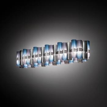 Slamp LED-es függőlámpa La Lollo kék-ibolya, 140 cm kép