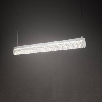 Slamp LED-es függőlámpa Modula, pliszírozott, világosszürke kép