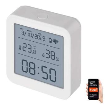  Smart digitális hőmérő GoSmart 3xAAA Tuya fehér  kép