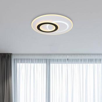 Smart LED mennyezeti lámpa Jacques, fehér/fekete, Ø 70 cm, CCT kép