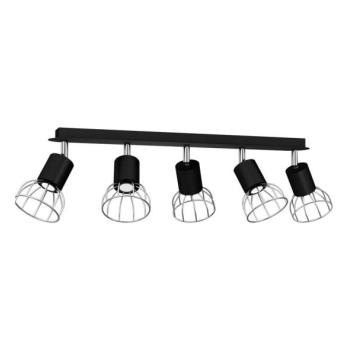  Spotlámpa DANTE 5xGU10/25W/230V fekete/fényes króm  kép