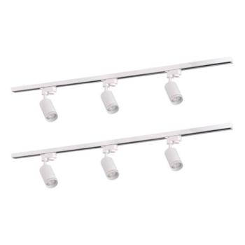  Spotlámpa sínrendszerhez PÁRIZS 6xGU10/10W/230V +2x1 m sín rendszer  kép