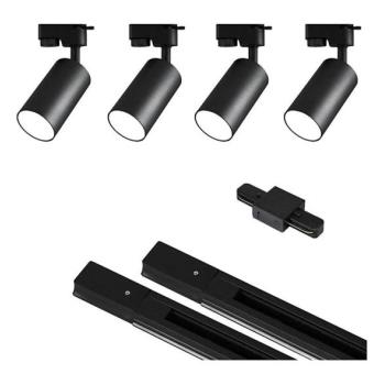  Spotlámpa sínrendszerrel 4xGU10/25W/230V 2 m fekete  kép