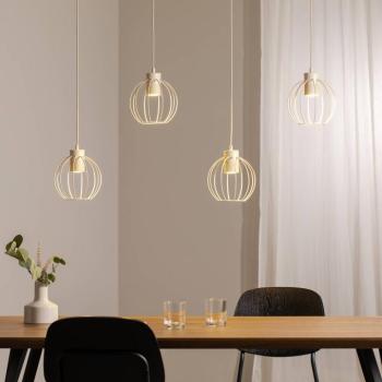 STARLIGHT függőlámpa, krémfehér, 4 lámpás, hossza 100 cm fém kép