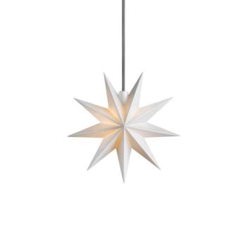 STERNTALER LED csillag, fehér, Ø 15 cm, 9 ágú, IP44 elem kép