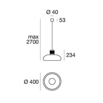 Stilnovo Trepiù LED lógó lámpa, fehér/fekete, Ø 40 cm kép