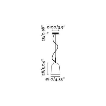 Studio függőlámpa, Ø 11 cm, rózsaszín/fekete, acél kép