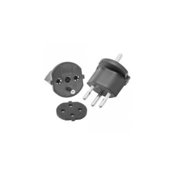  Svájci rögzített adapter SCHUKO/J 230V IP44 fekete  kép
