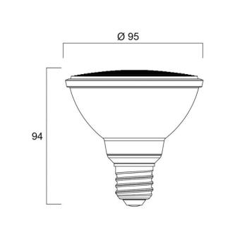 Sylvania LED reflektor E27 11W PAR30 3,000K dim 36° 820lm kép