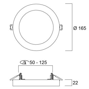 Sylvania Start LED downlight 5in1 Ø 16.5cm 12W kép
