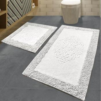  SZETT 2x PIANTE fürdőszobai szőnyeg 60x100 cm fehér  kép
