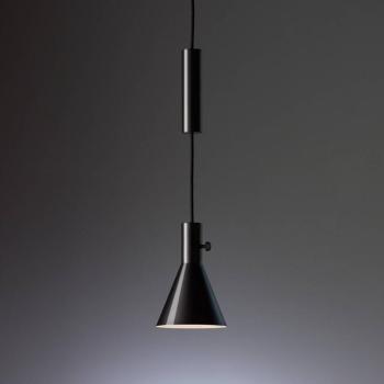 TECNOLUMEN Eleu - LED függő lámpa, fekete fényes kép