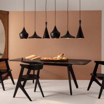Tom Dixon Beat Range Linear lógó lámpa 6 izzós fekete kép