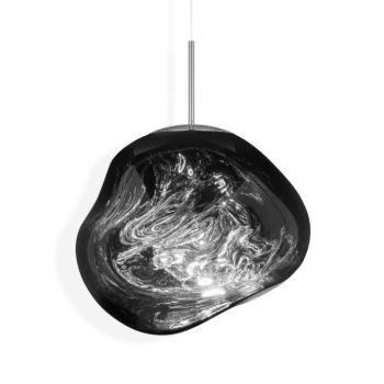 Tom Dixon LED-es függőlámpa Melt, Ø 50 cm, króm, műanyag kép