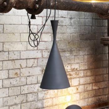 Tom Dixon LED lógó lámpa Beat Tall, fekete, Ø 19 cm sárgaréz kép