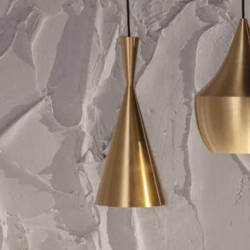 Tom Dixon LED lógó lámpa Beat Tall, sárgaréz színű, Ø 19 cm kép