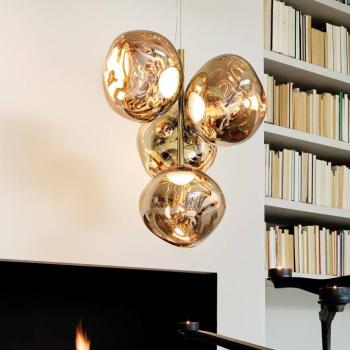 Tom Dixon LED lógó lámpa Melt Chandelier Mini, arany színű kép