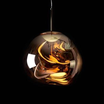 Tom Dixon LED lógó lámpa Melt Mini, Ø 28 cm, arany kép