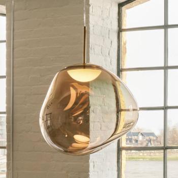 Tom Dixon LED lógó lámpa Melt, Ø 50 cm, bronz színű kép