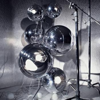 Tom Dixon Mirror Ball Floor Chandelier, ezüst színű, 182 cm kép
