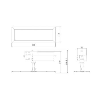 TRACK LIGHT LED panel, fehér, 3 fázisú, 3000 K, be/ki, be/ki kép