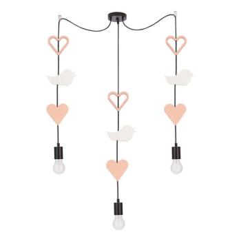  TRIO zsinóros gyerek csillár 3xE27/20W/230V rózsaszín/fehér  kép