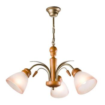  TULIPAN 3xE27/60W/230V csillár láncon, bükk fa  kép