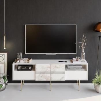  TV Asztal DERIN 64,7x180 cm fehér  kép