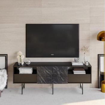  TV asztal DERIN 65x180 cm fekete  kép