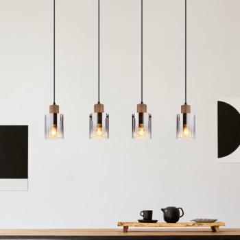 Underwood lógó világítás, hosszúság 105 cm, barna/füstös szürke, MDF kép