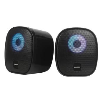  USB Hangszóró RGB háttérvilágítással 2x3W/5V fekete  kép