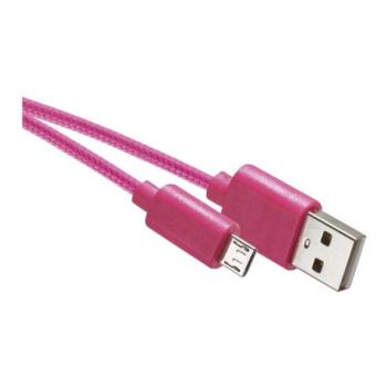  USB kábel USB 2.0 A konnektor/USB B micro konnektor rózsaszín  kép