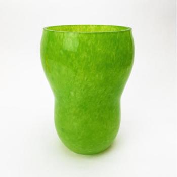  Üveg váza 20 cm zöld  kép