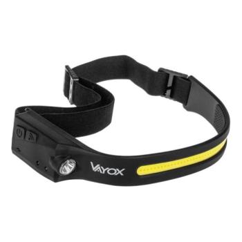 Vayox LED állítható fényerejű újratölthető fejlámpa szenzorral 2xLED/5V IP44 350 lm 12  kép