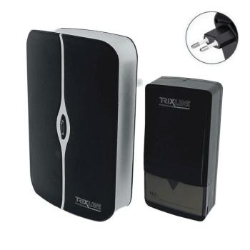  Vezeték nélküli csengő konnektorba PIEZO BELL 230V + 1x23A IP40 fekete  kép