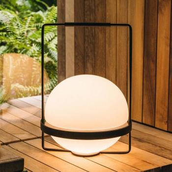 Vibia Palma 3740 LED-es asztali lámpa üvegből, grafitból kép