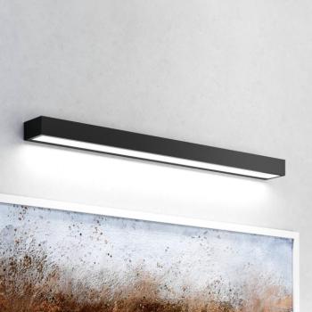 Vola LED fürdőszobai fali lámpa, IP44, fekete, 4000 K, szélesség 80 cm kép