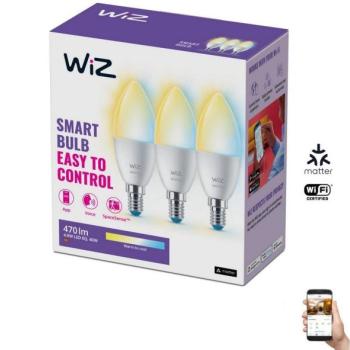 WiZ KÉSZLET 3x LED Dimmelhető izzó C37 E14/4,9W/230V 2700 kép