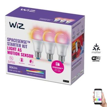 WiZ KÉSZLET 3x LED RGBW Dimmelhető izzó A60 E27/8,8W/230V 2200 kép