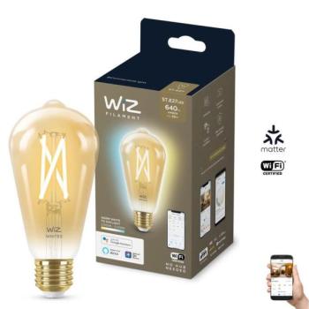WiZ LED Dimmelhető izzó VINTAGE ST64 E27/7W/230V 2000 kép