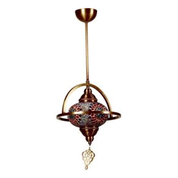  YENI rúdon szerelt csillár 1xE27/40W/230V bronz  kép