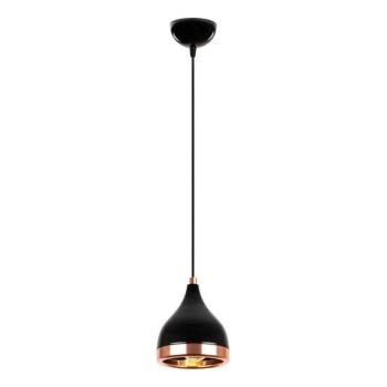  YILDO kábeles függőlámpa 1xE27/40W/230V fekete/réz  kép